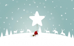 Christmas 2560x1440 new year santa deer snow winter 4k