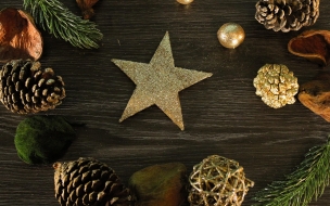 Christmas 2560x1440 new year decorations star 5k