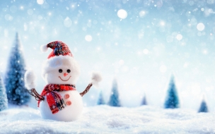 Christmas 2560x1440 new year snow winter snowman 8k