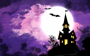 Halloween 2560x1440 all hallows eve all saints eve night hill bats