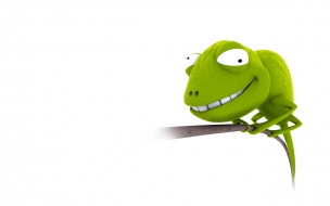 Fondo de pantalla iguana sonriendo