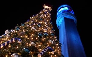 Fondo de pantalla de Fondos de pantalla Arbol de Navidad en la Torre Entel Chile
