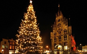 Fondo de pantalla de Fondos de Pantalla Arbol de Navidad en Gouda Holanda