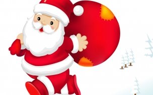 Fondo de pantalla de Fondos hd papanoel con la bolsa de regalos