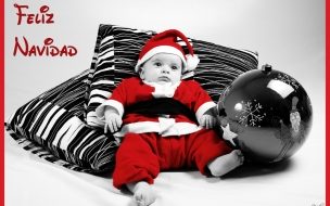 Fondo de pantalla de Fondos hd bebe vestido de papanoel