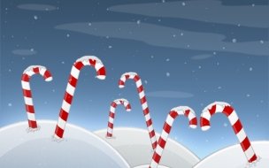 Fondo de pantalla de Fondos hd bastones en copos de nieve