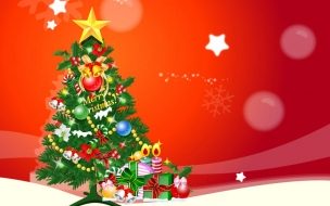 Fondo de pantalla de Fondo de pantalla arbol de navidad con regalos