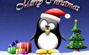 Fondo de pantalla de Fondos hd pinguino con regalos