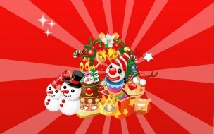 Fondo de pantalla de Fondos hd divertida con regalos y muñecos de nieve