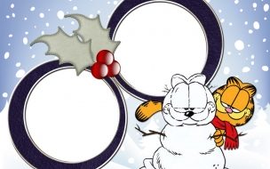 Fondo de pantalla de Fondos hd Garfield se hizo el mismo con nieve