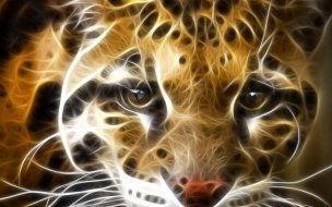 Fondo de pantalla de Leopardo artístico en 4K para fondo de pantalla HD