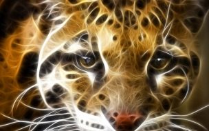 Fondo de pantalla de Leopardo artístico en 4K para fondo de pantalla HD