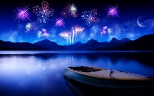 Fondo de pantalla de Fireworks at Nightsky