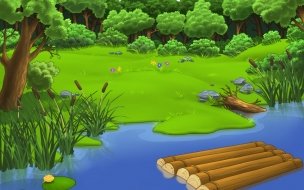 Fondo de pantalla de Bosque en dibujos
