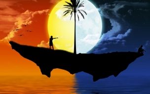 Fondo de pantalla de Isla flotante