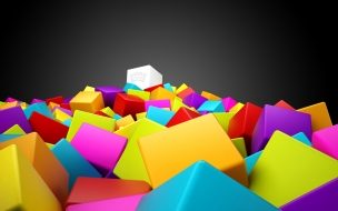 Fondo de pantalla de 3d colorful squares