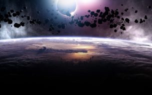 Fondo de pantalla de Asteroids eclipse