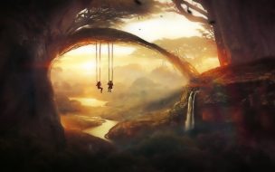 Fondo de pantalla de Fondos hd de pareja en un arbol
