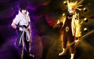 Fondo de pantalla de Sasuke and Naruto