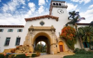 Fondo de pantalla de County courthouse 2560x1440 santa barbara california usa travel