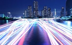 Fondo de pantalla de City 2560x1440 light night river 4k 8k