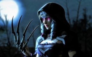 Fondo de pantalla de Warrior 2560x1440 girl dark 4k