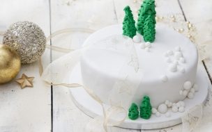Fondo de pantalla de Christmas cake 2560x1440 receipt 5k