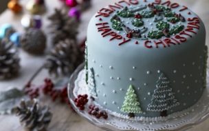 Fondo de pantalla de Christmas cake 2560x1440 receipt 5k