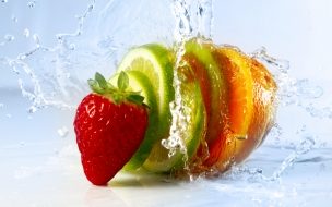 Fondo de pantalla de Strawberry 2560x1440 lime orange kiwi 8k