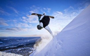 Fondo de pantalla de Snowboarding 2560x1440 winter snow sky 4k