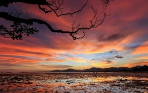 Fondo de pantalla de Sunset 2560x1440 clouds 5k