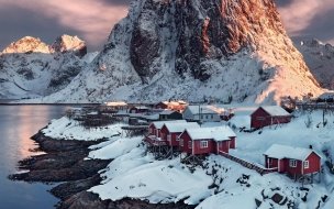Fondo de pantalla de Village 2560x1440 4k hd wallpaper hamnoy norway sunset water