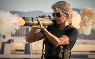 Fondo de pantalla de Terminator dark fate 2560x1440 linda hamilton 5k
