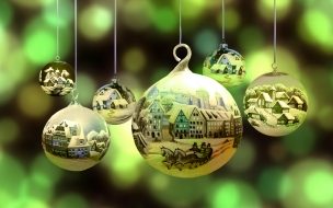 Fondo de pantalla de Christmas 2560x1440 new year santa balls decorations hd