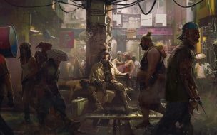 Fondo de pantalla de Cyberpunk 2077 2560x1440 gamescom 2018 artwork poster 4k