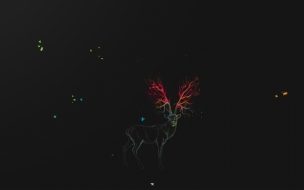 Fondo de pantalla de Reno hecho con luces