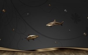 Fondo de pantalla de pintura de peces