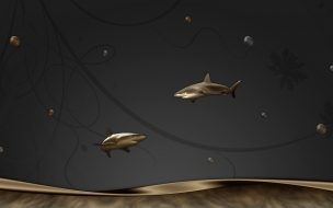 Fondo de pantalla de pintura de peces