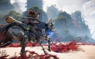 Fondo de pantalla de Horizon forbidden west 2560x1440 gameplay playstation 5 ps5