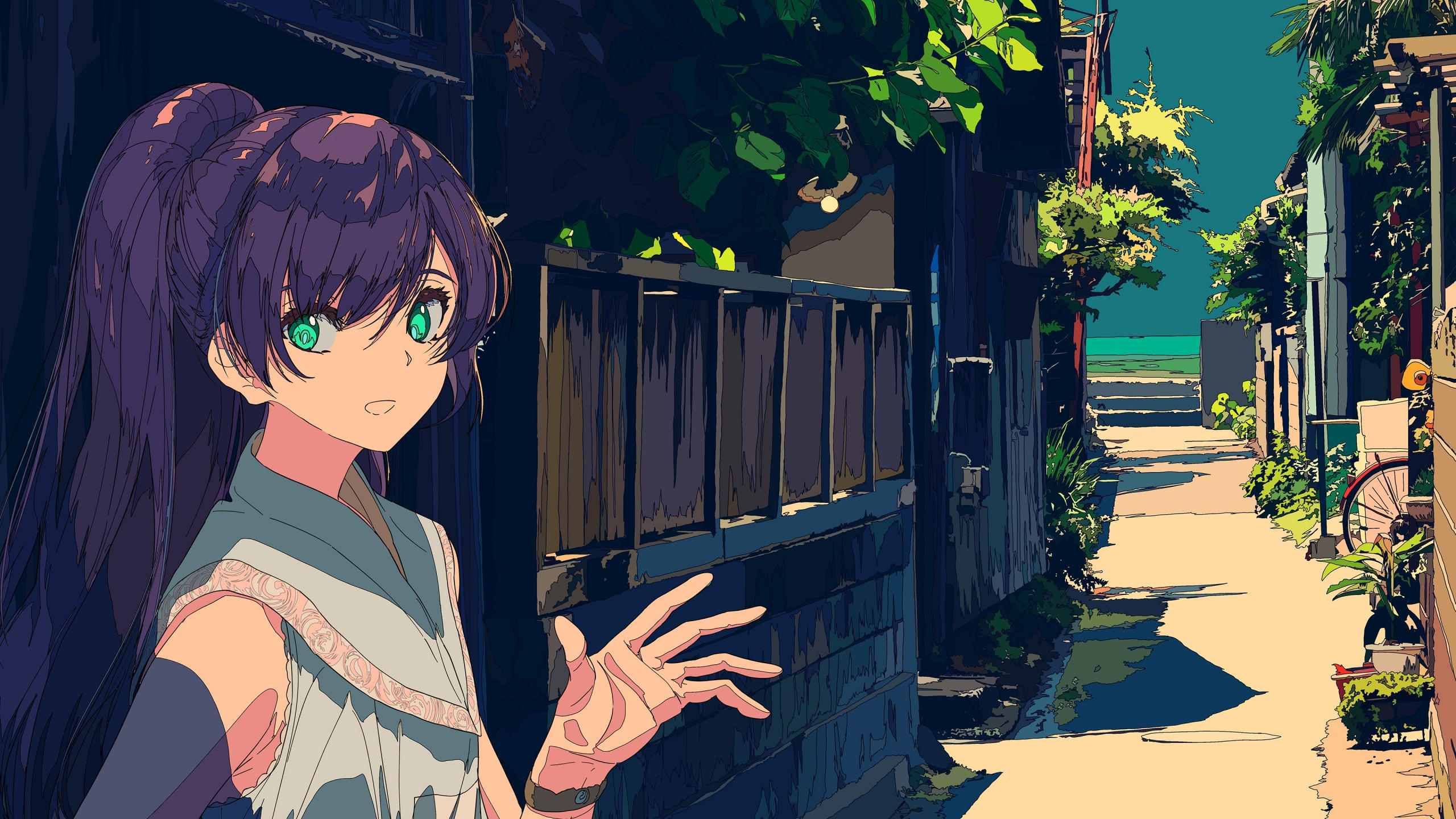 Anime 2560x1440 girl beauty 4k