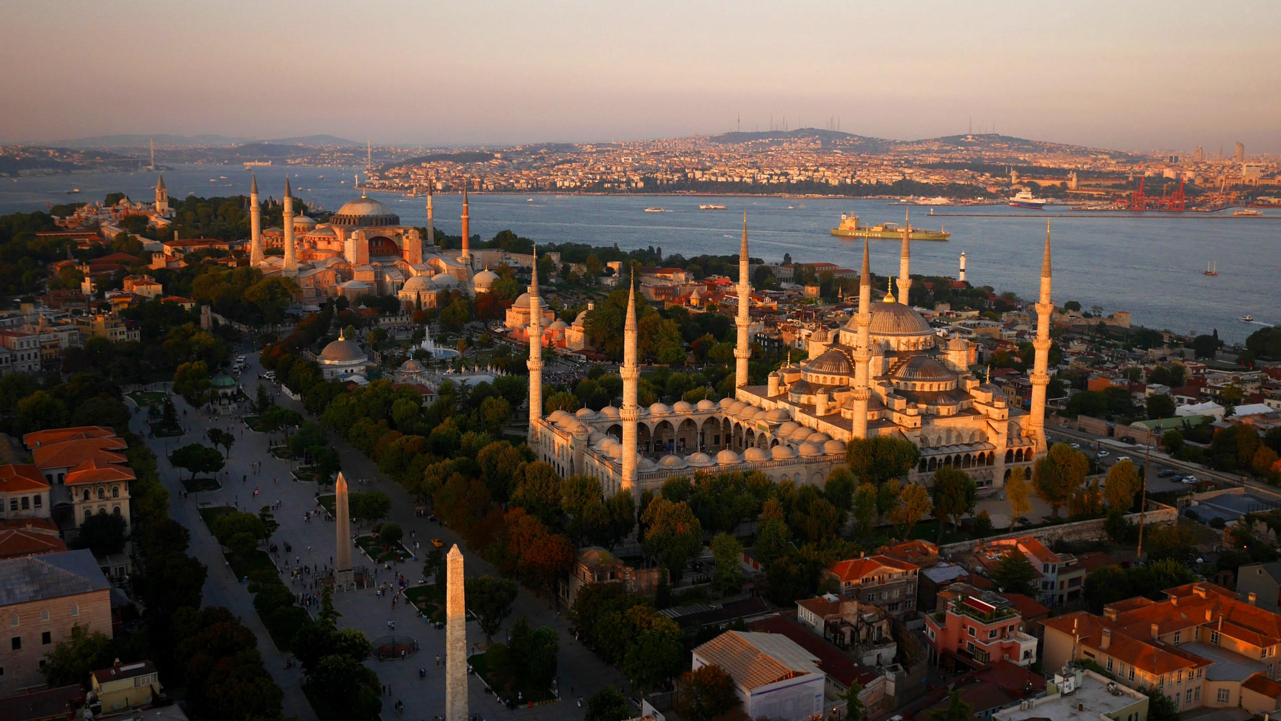 Blue mosque 2560x1440 istanbul turkey tourism travel