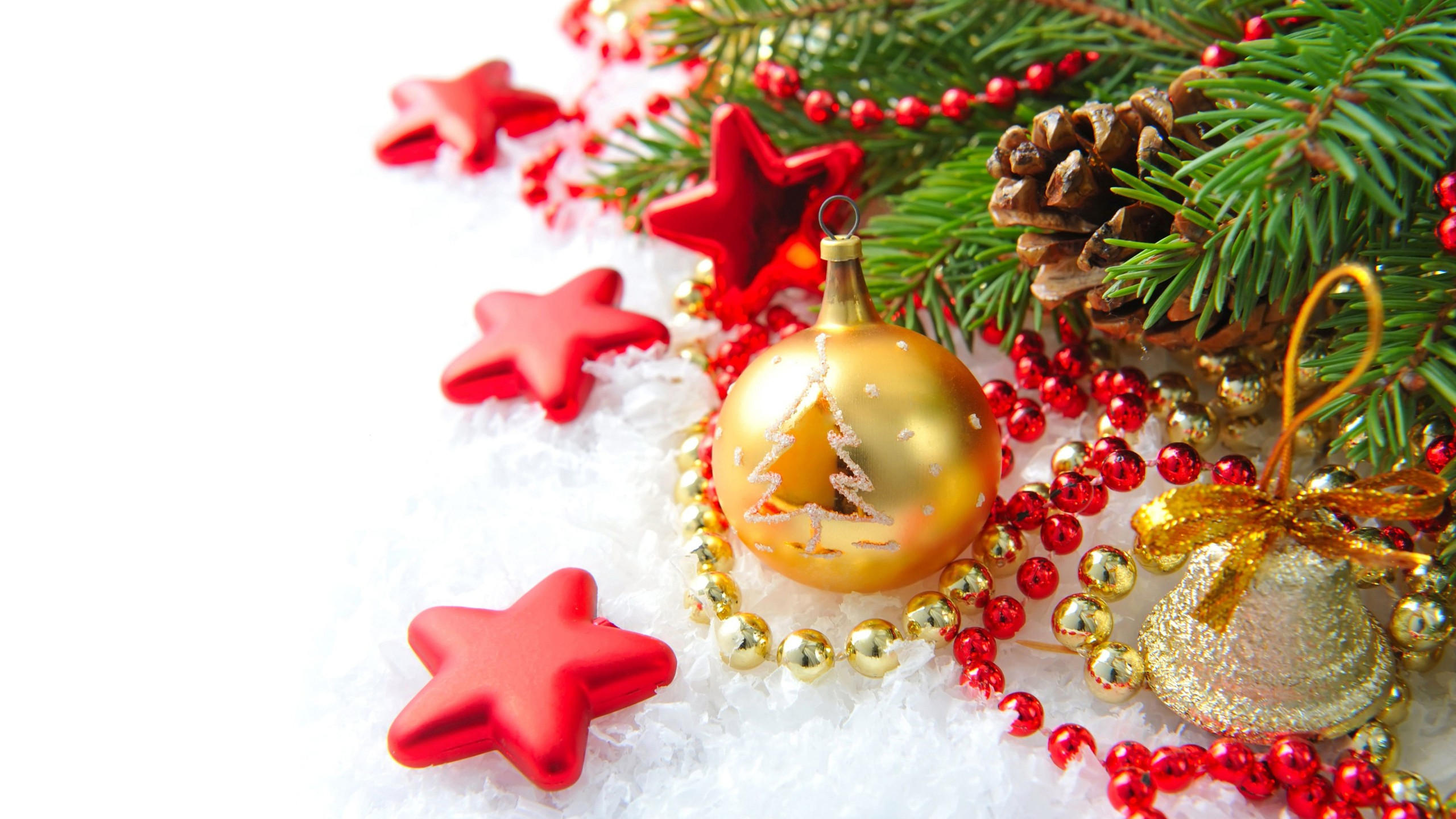 Christmas 2560x1440 new year decoration fir tree 8k