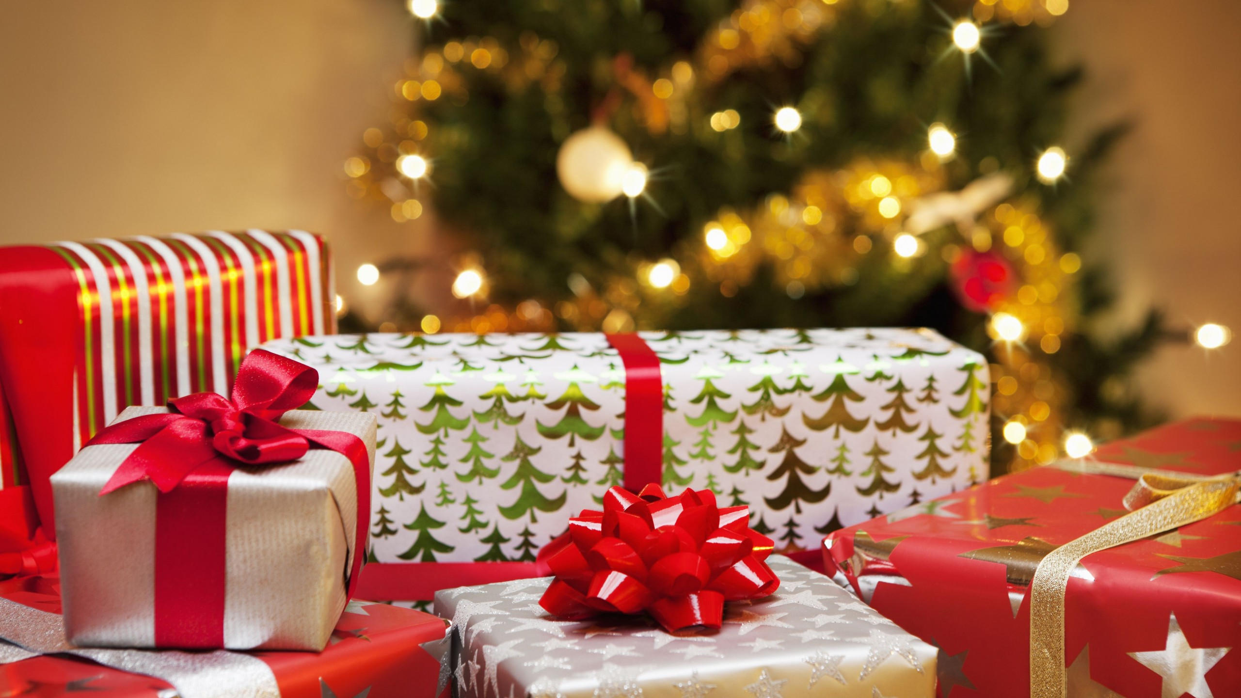 Christmas 2560x1440 new year gifts 4k