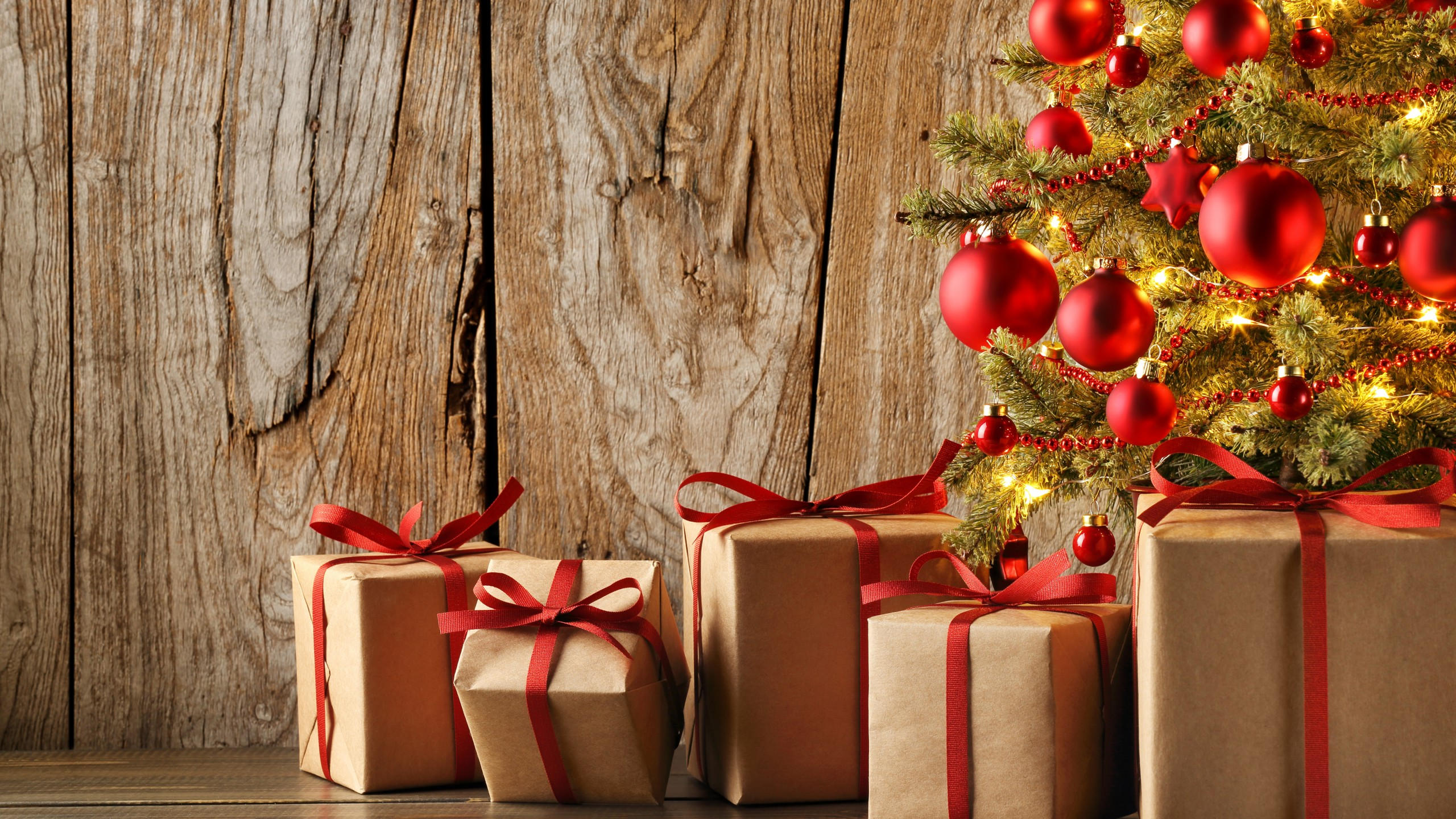 Christmas 2560x1440 new year gifts 4k