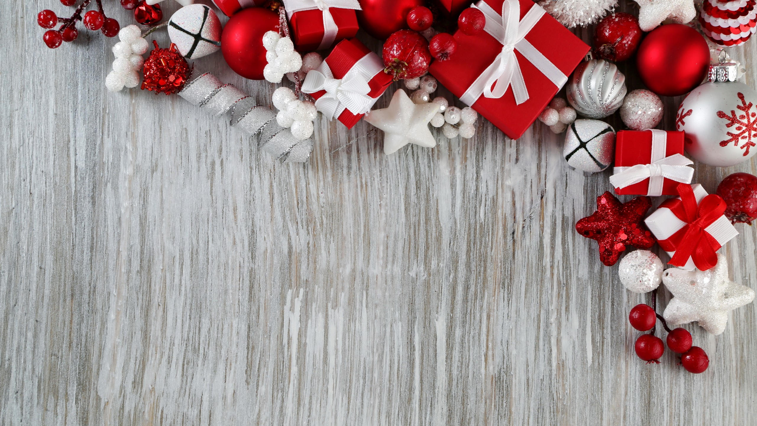 Christmas 2560x1440 new year gifts stars decorations