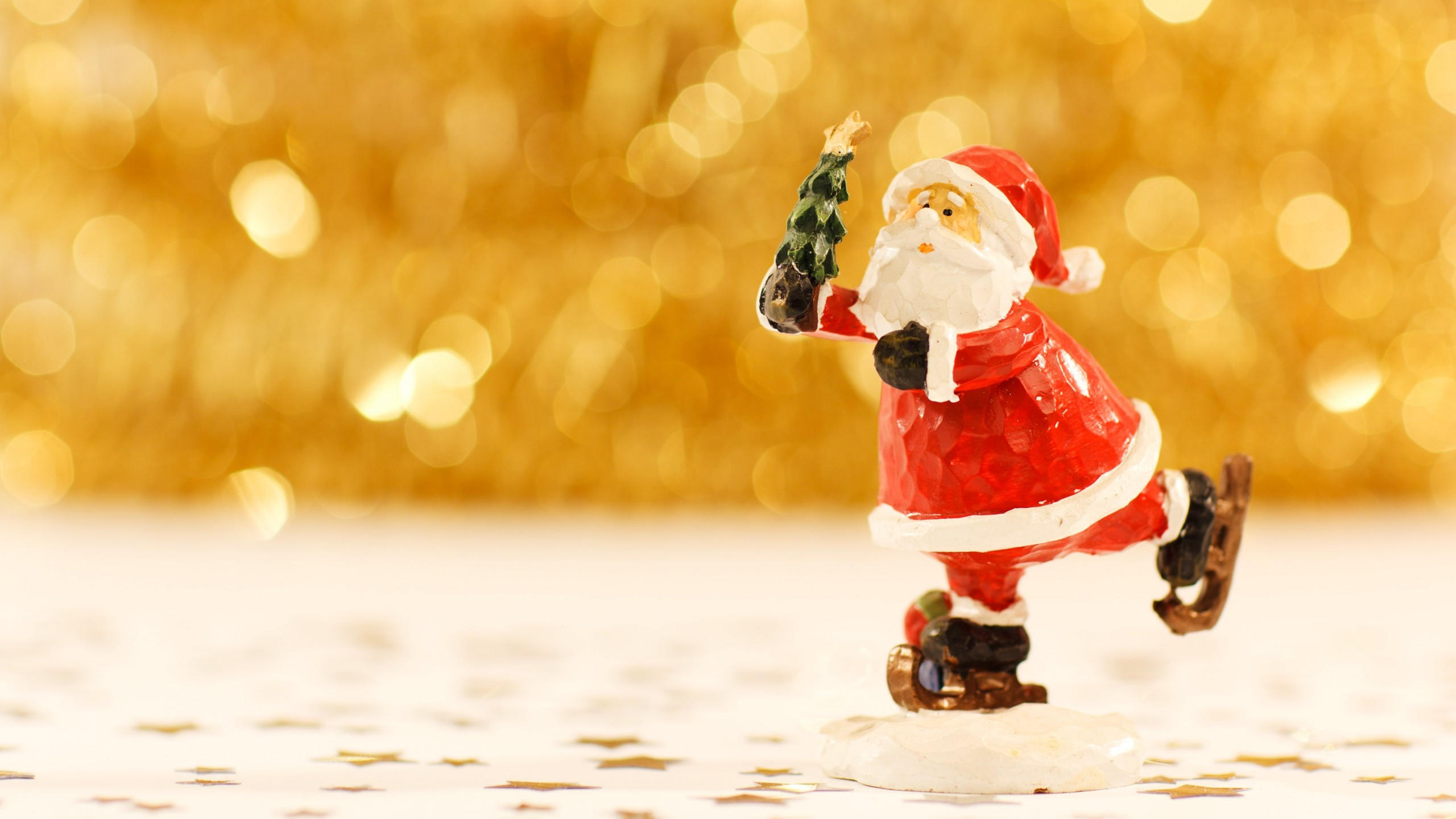 Christmas 2560x1440 new year santa 4k
