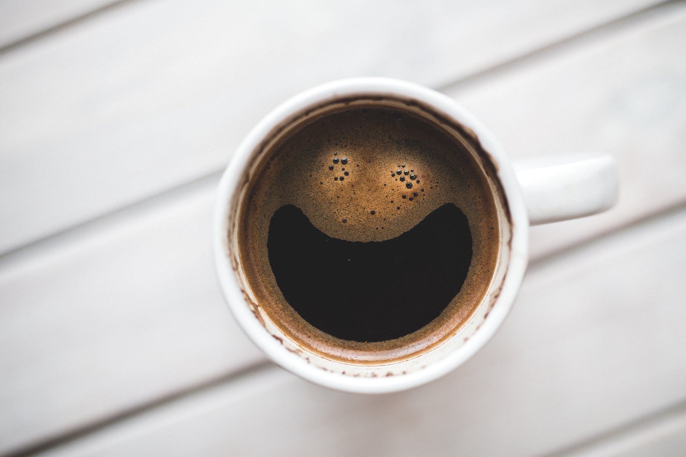Coffee cup working happy