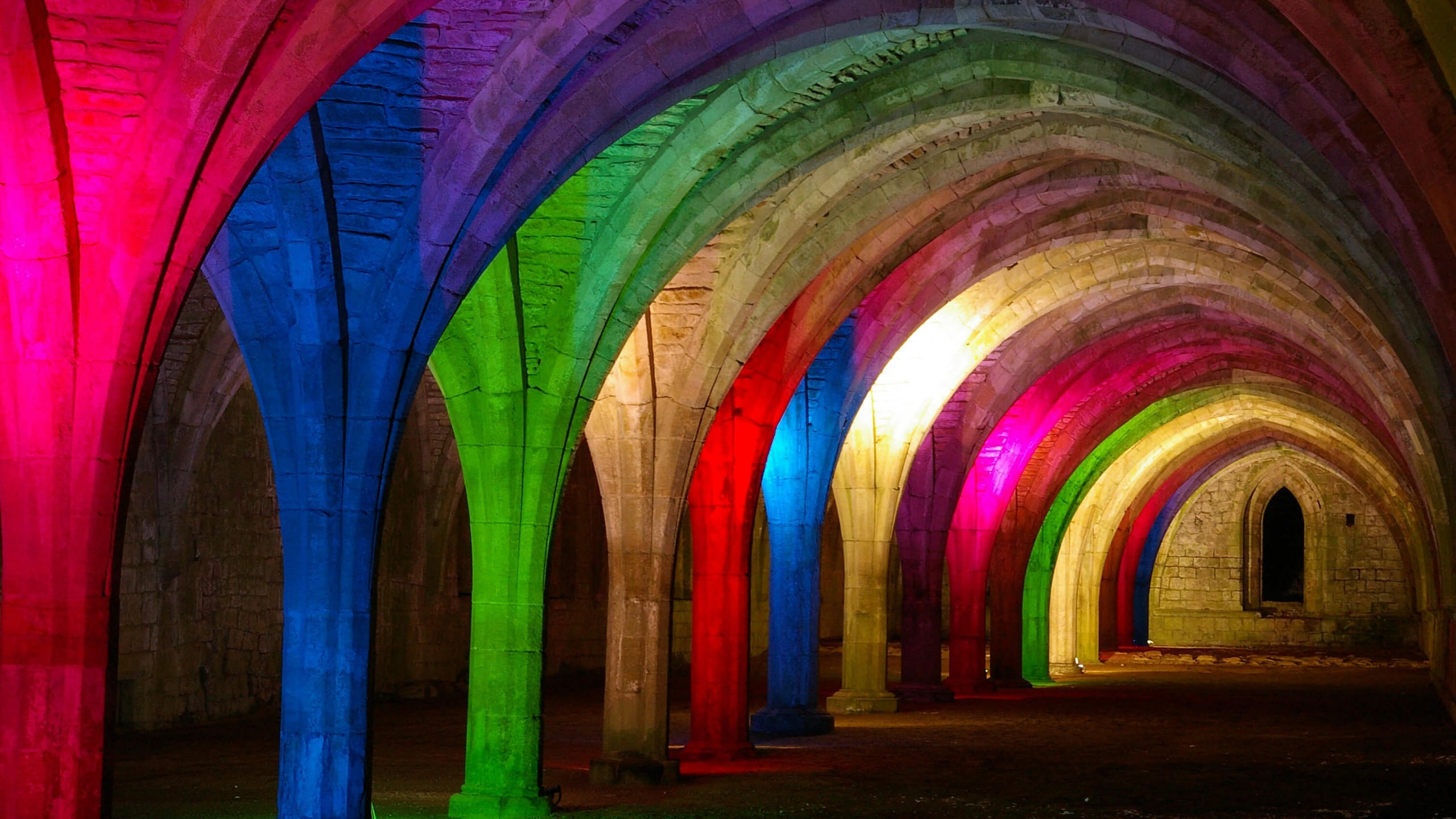 Colors 2560x1440 castle north yorkshire colorful 4k