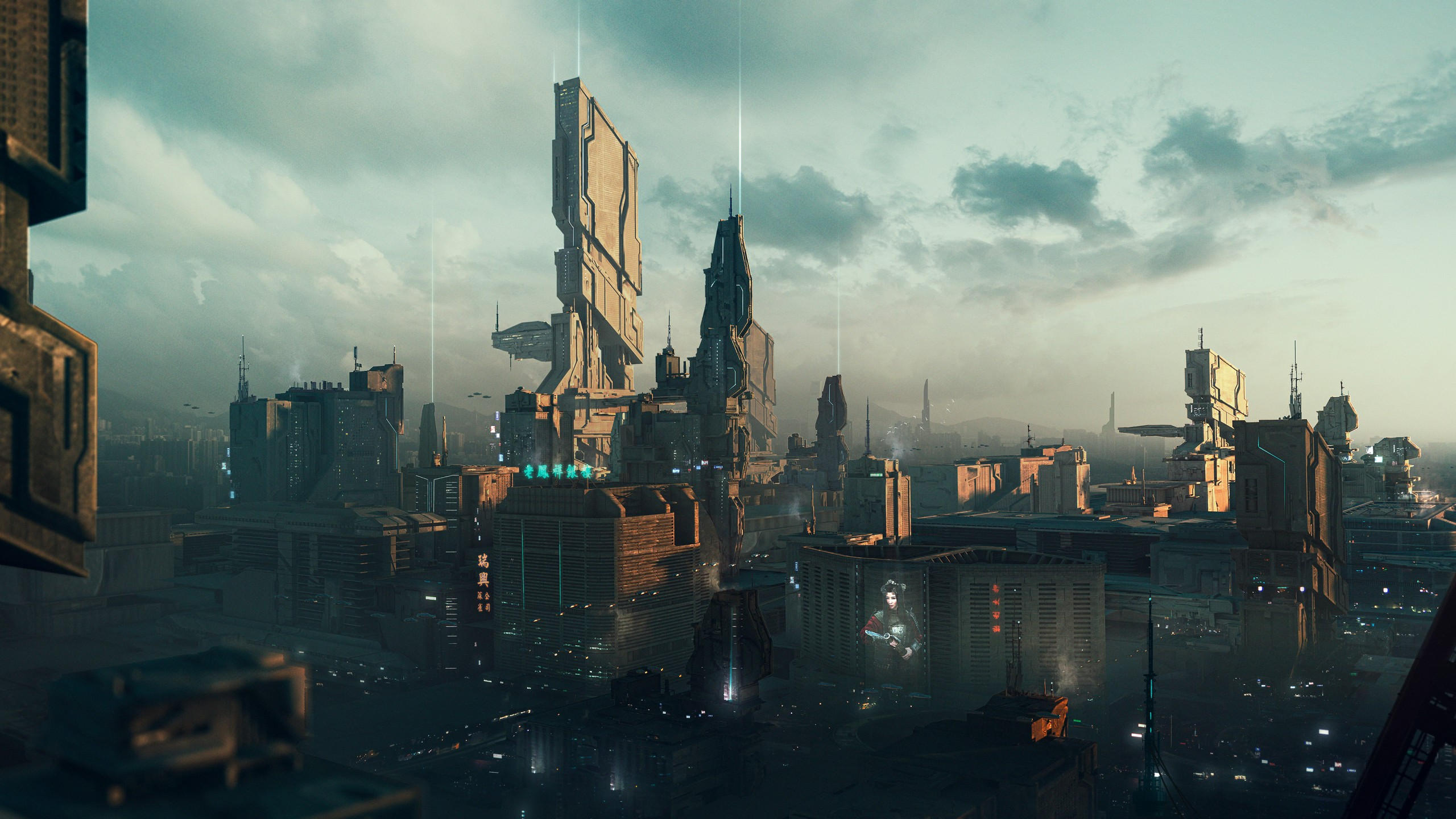 Cyberpunk 2560x1440 future world 4k