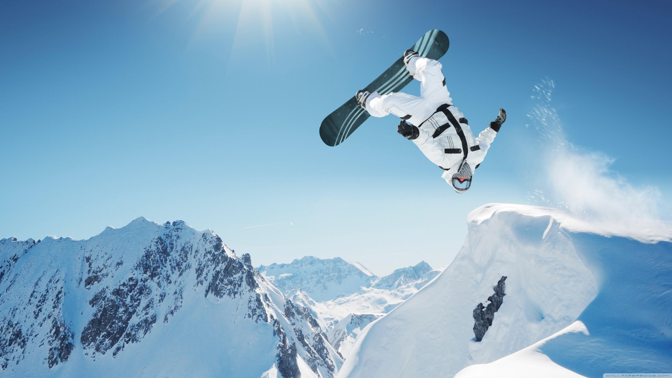 Extreme snowboarding 2560x1440 winter jump snow